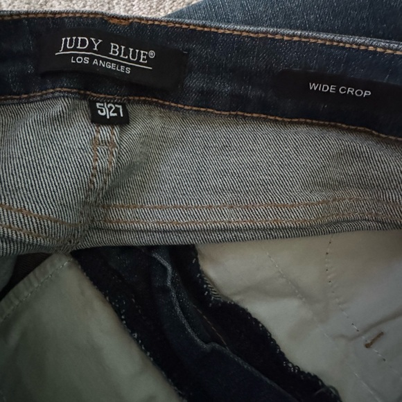 Judy Blue Los Angeles Cropped Wide Leg Jeans Size 5/27 Excellent Condition - Picture 9 of 10